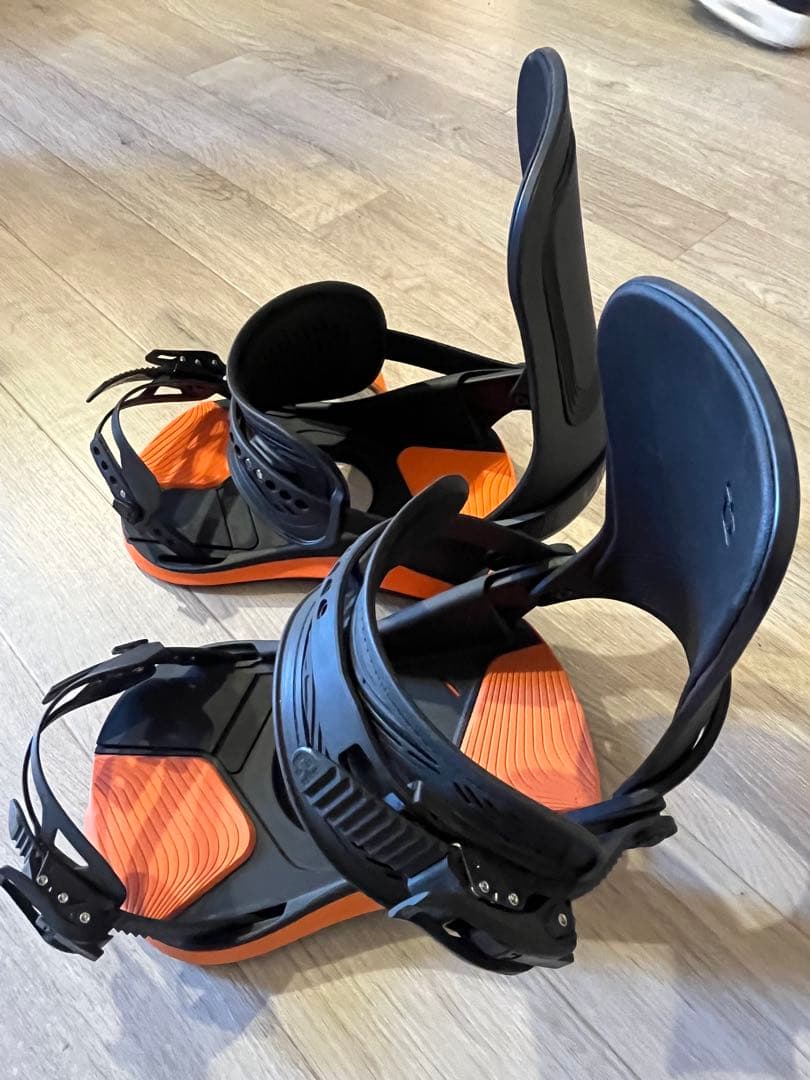 ULTRA スノーボード ビンディング 黒/オレンジ　Lサイズ