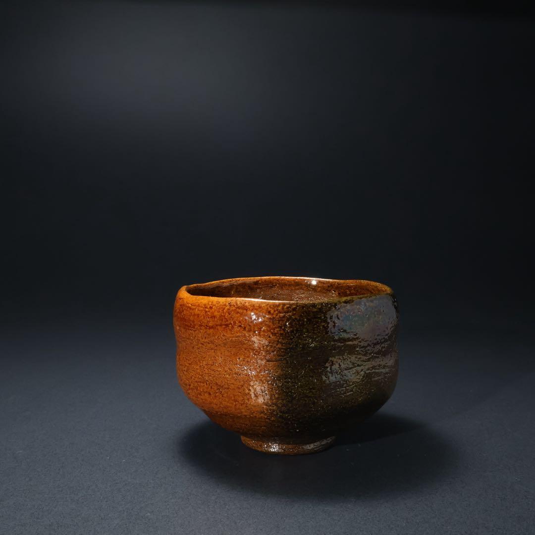 抹茶碗　大樋焼　大樋年郎　飴釉　大樋10代　共箱・共布　6R1427お10