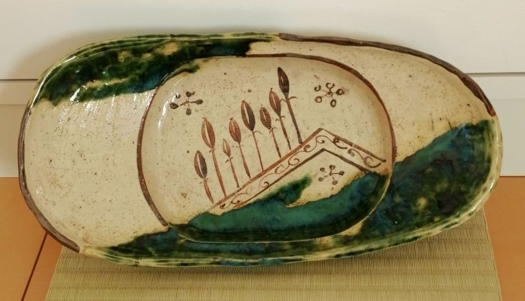 candy　菓子皿　織部　織部焼　織部菓子器