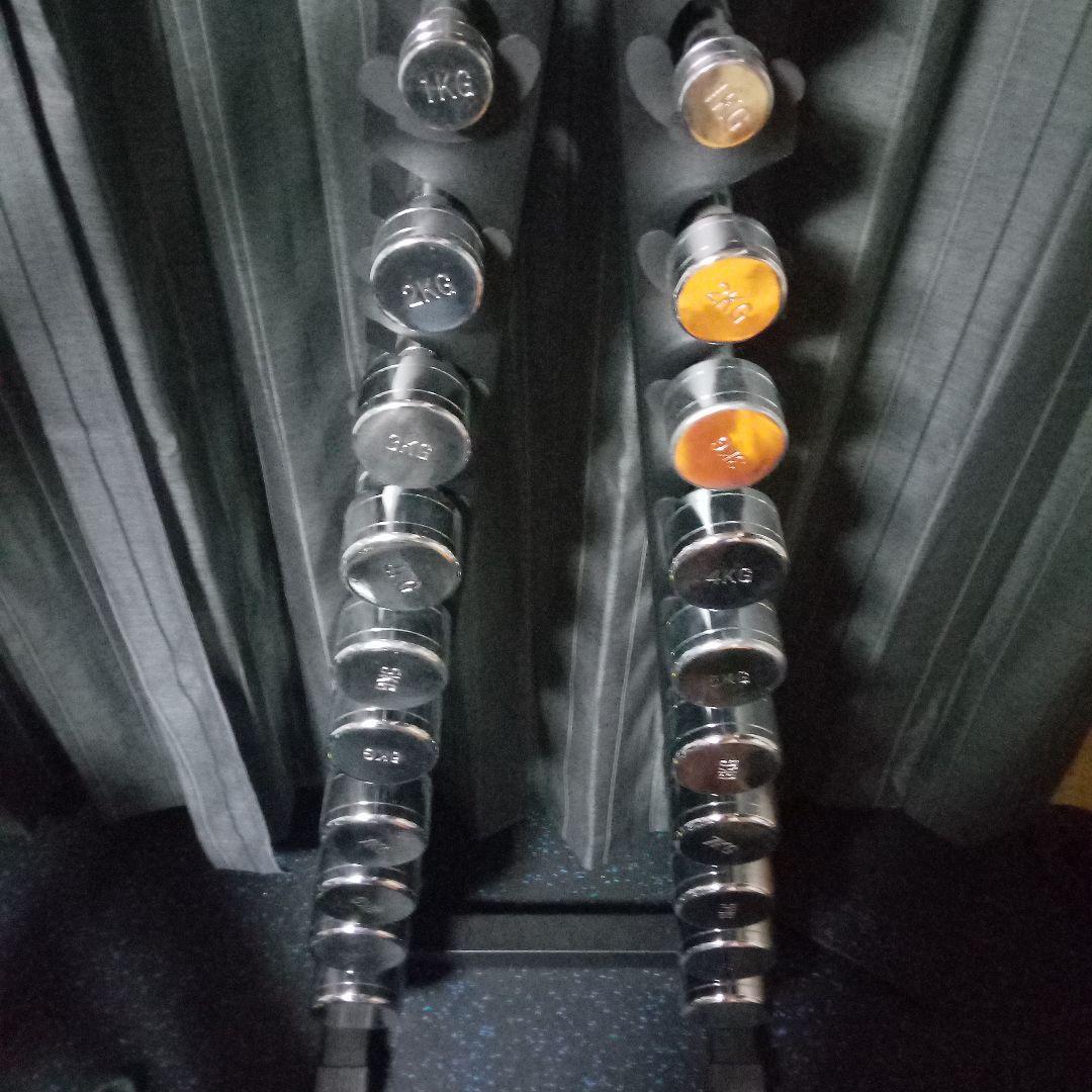 ダンベル1〜10kgセット　ラック付き　引き取りで