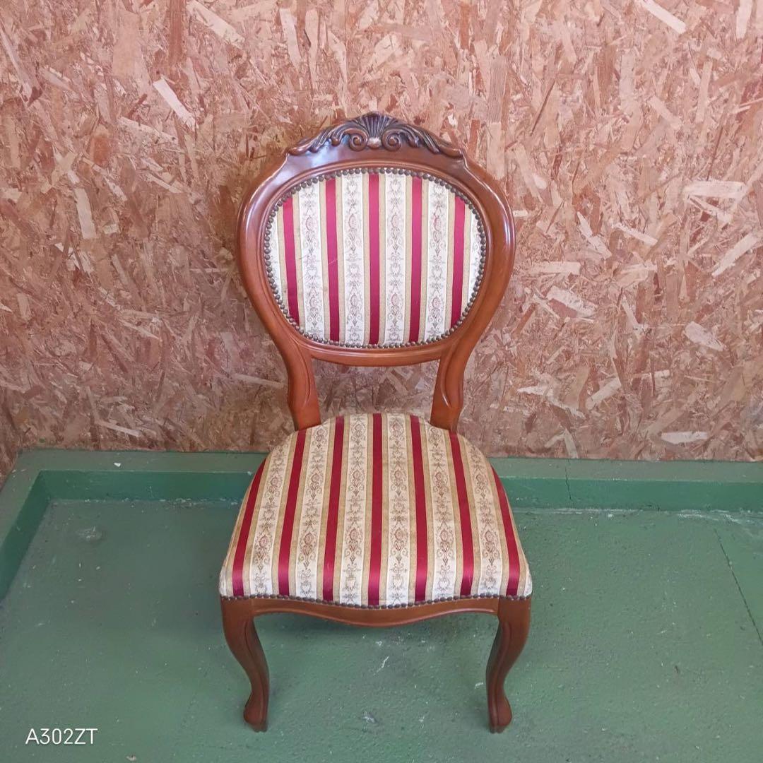 002送料設置無料　別荘保管品　英国猫足チェア　アンティーク風　きれい