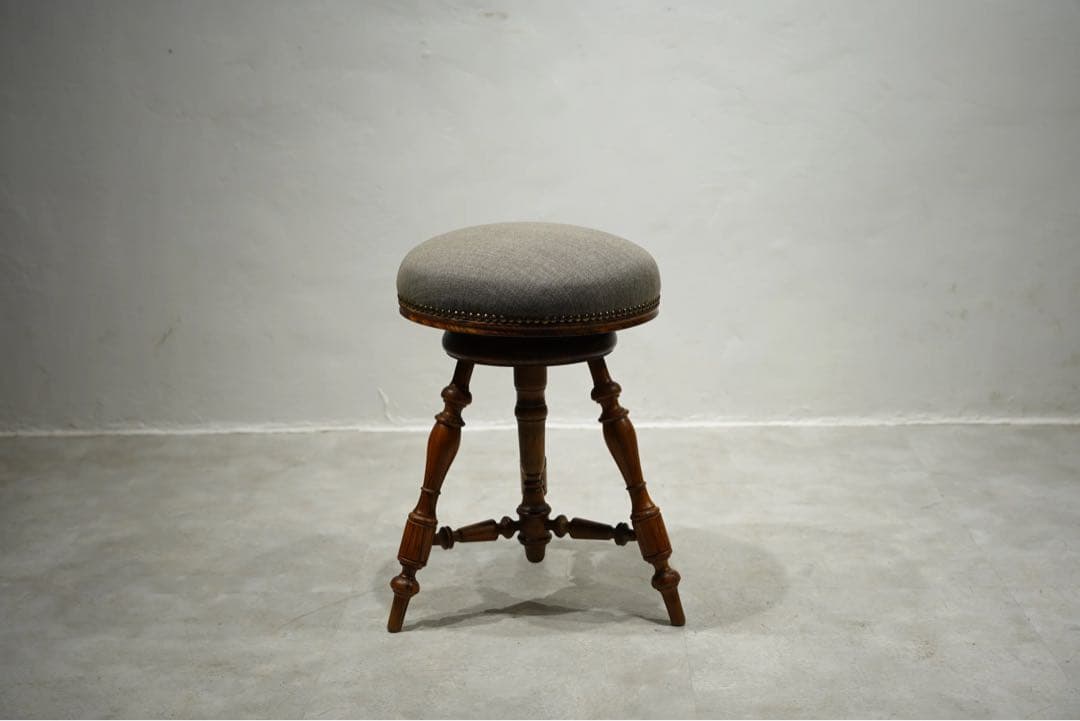 ナポレオンスツール　ピアノ椅子　フランスアンティーク　チェア