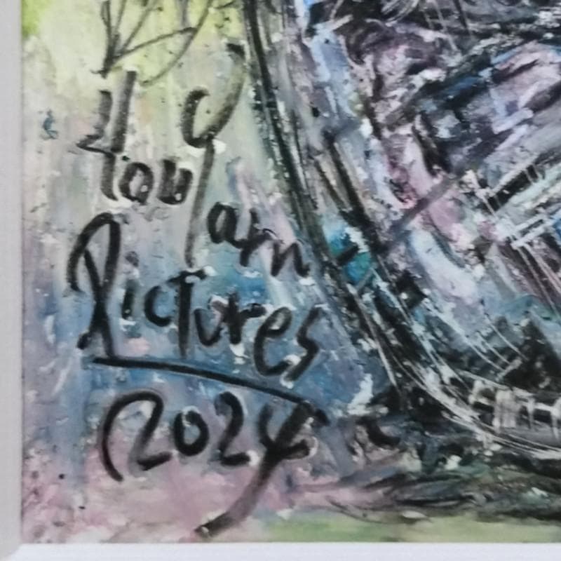 ☆松崎祐哉☆「 花 」肉筆　クレヨン画 　インチサイズ　新品！