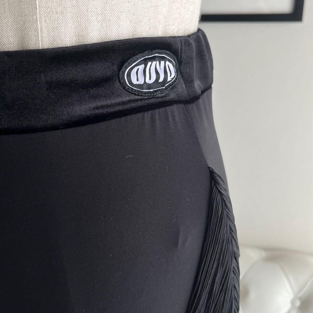 社交ダンス 可愛すぎるレッスンウェアラテン ドレープフリンジスカート 新品 L