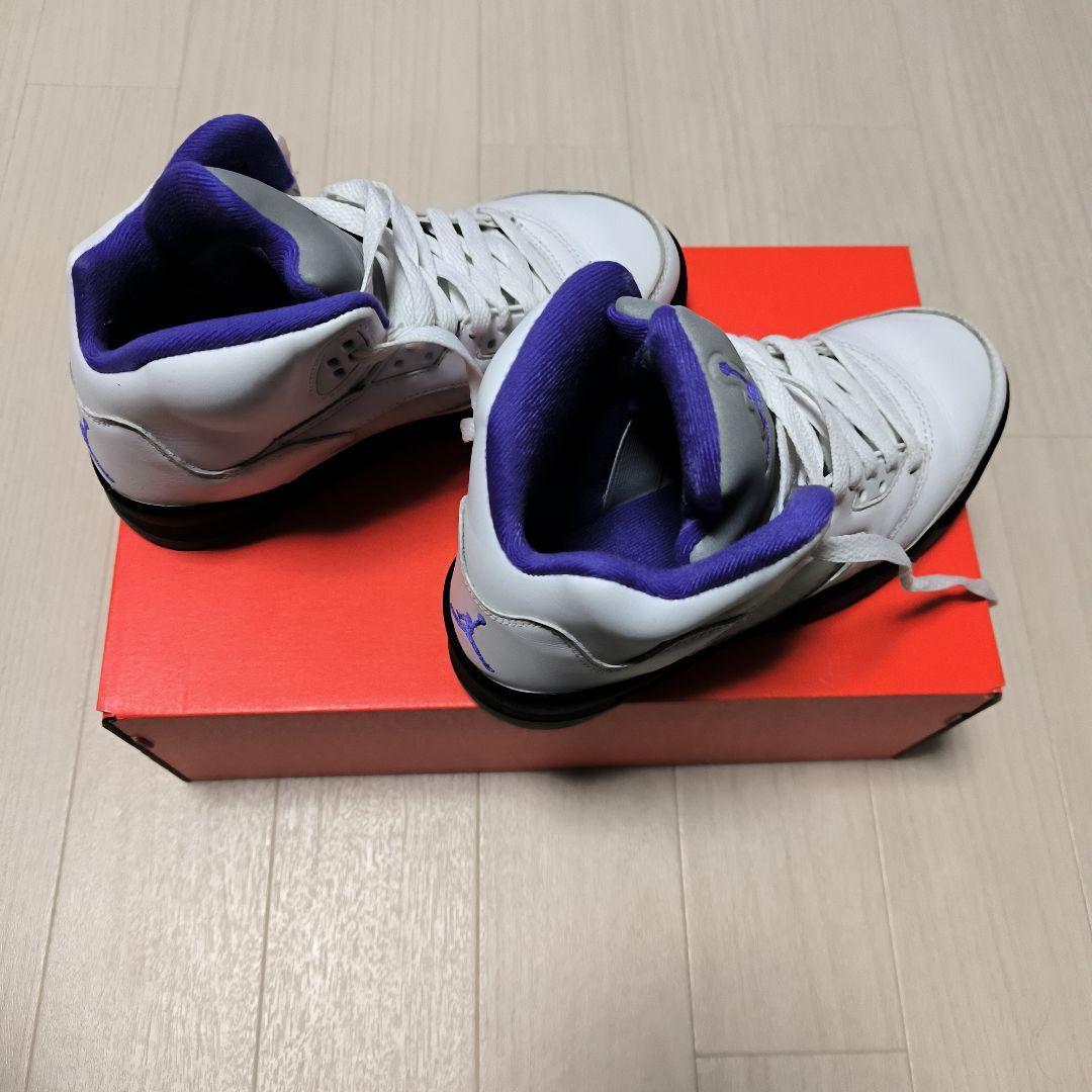 エアジョーダン5 レトロ　 ホワイト/パープル