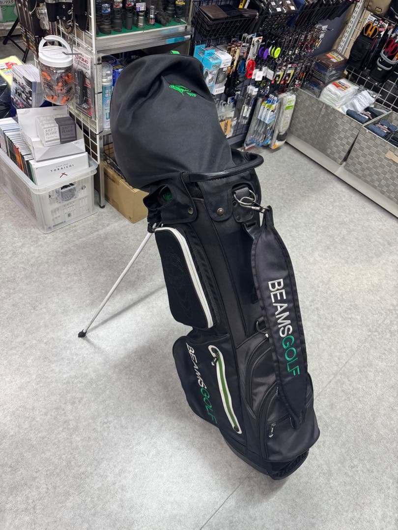 BEAMS GOLF スタンドバッグ ブラック/グリーン