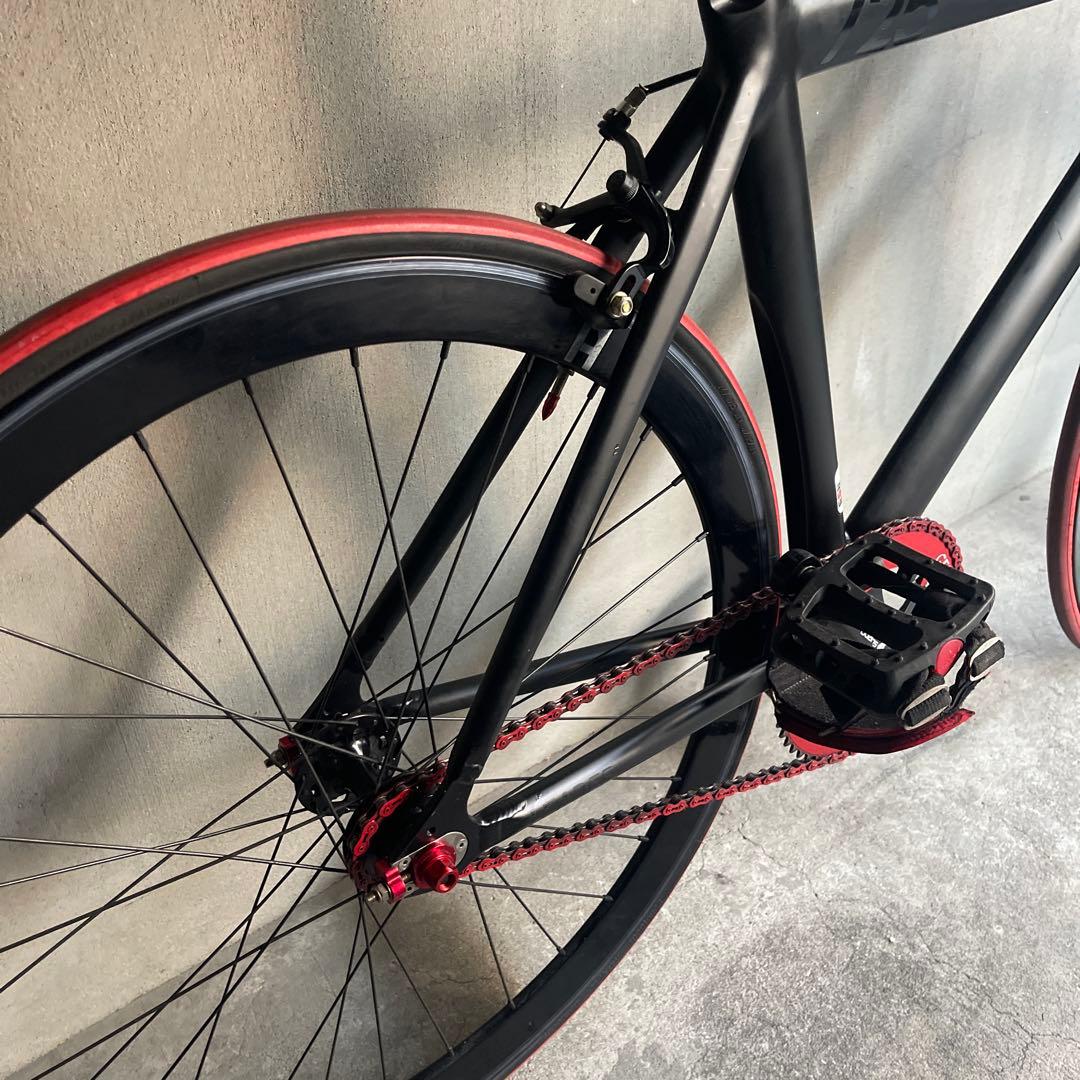 関東圏限定販売　美品　LEADER 725 ピストバイク ブラック/レッド