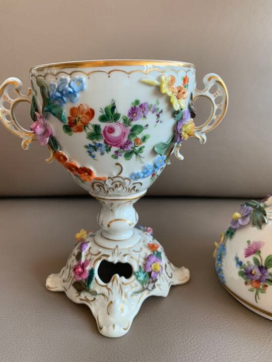 アンティークドレスデン　天使の壺