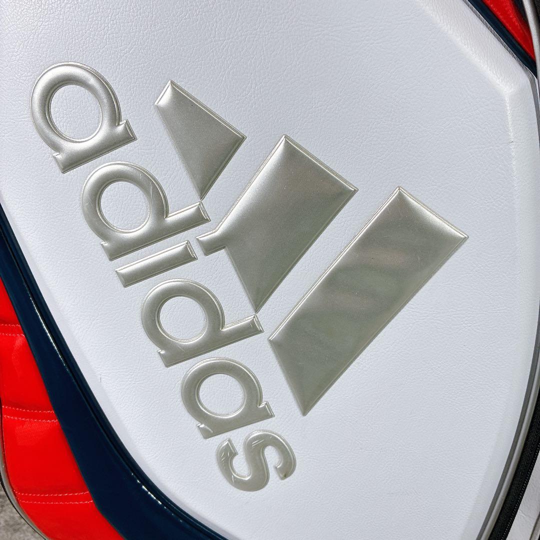 adidas ゴルフバッグ・キャディバッグ ホワイト/レッド/ネイビー 9型