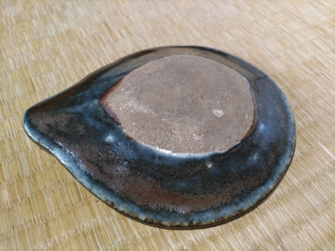 河井寛次郎 呉須 灰皿 民芸 珍品 日本ナショナルユニオン依頼品（UN銘）小物入