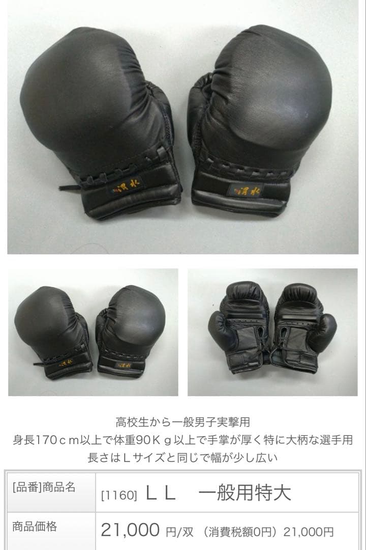 専用　日本拳法　ボクシング　グローブ