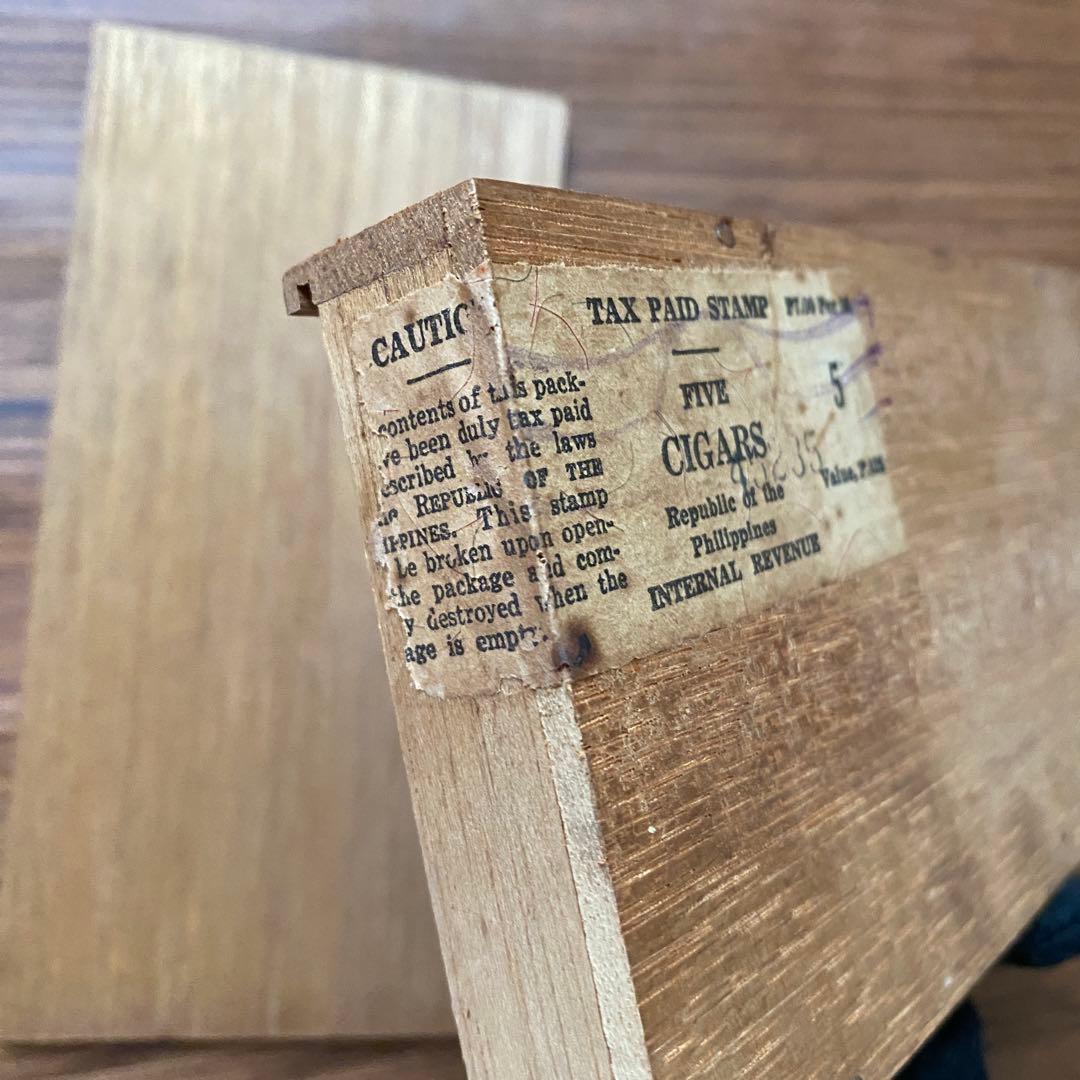 葉巻 「 タバカレラ 」 シガレットケース 木箱 昭和レトロ たばこケース