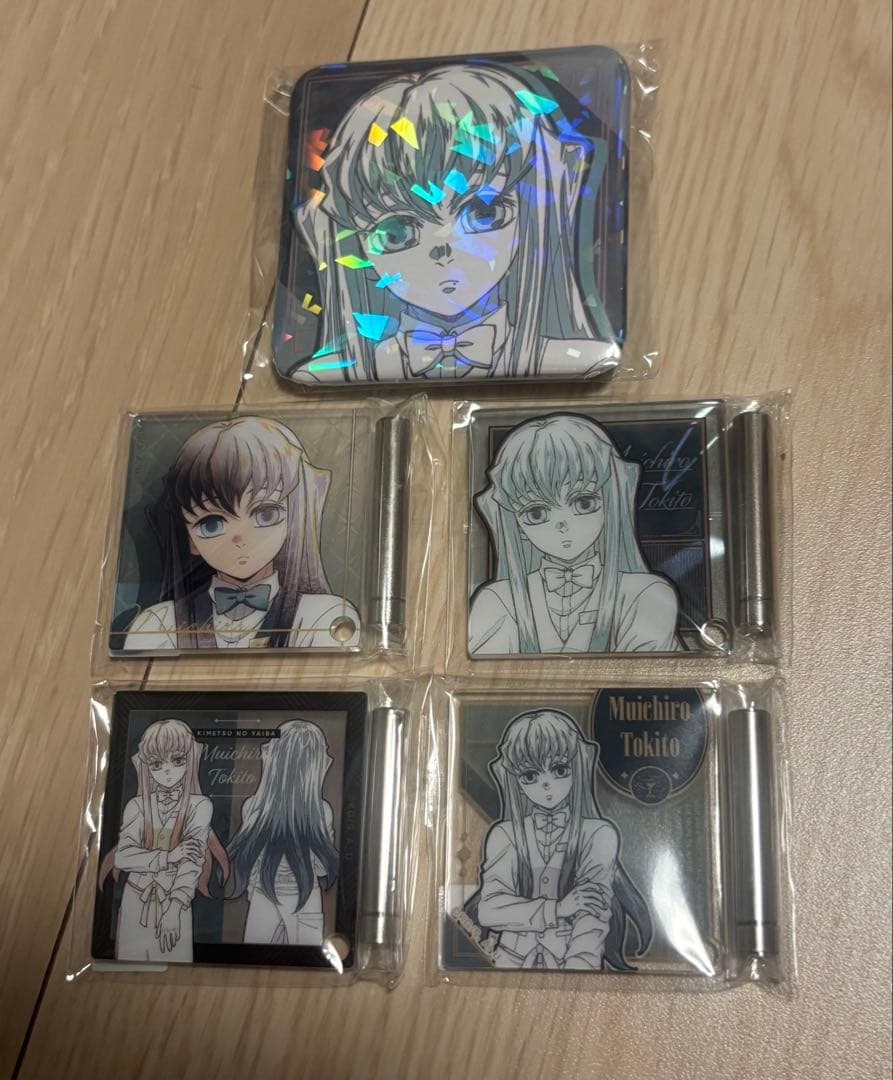 時透無一郎　モクテルバー　ロト　缶バッジ　アクリルパネルセット