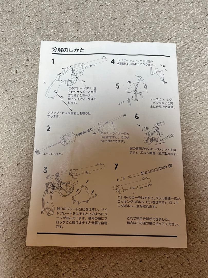 ネ*☆様 当時物 昭和マルシン　S&W ミリタリー&ポリス　4インチモデル　箱・