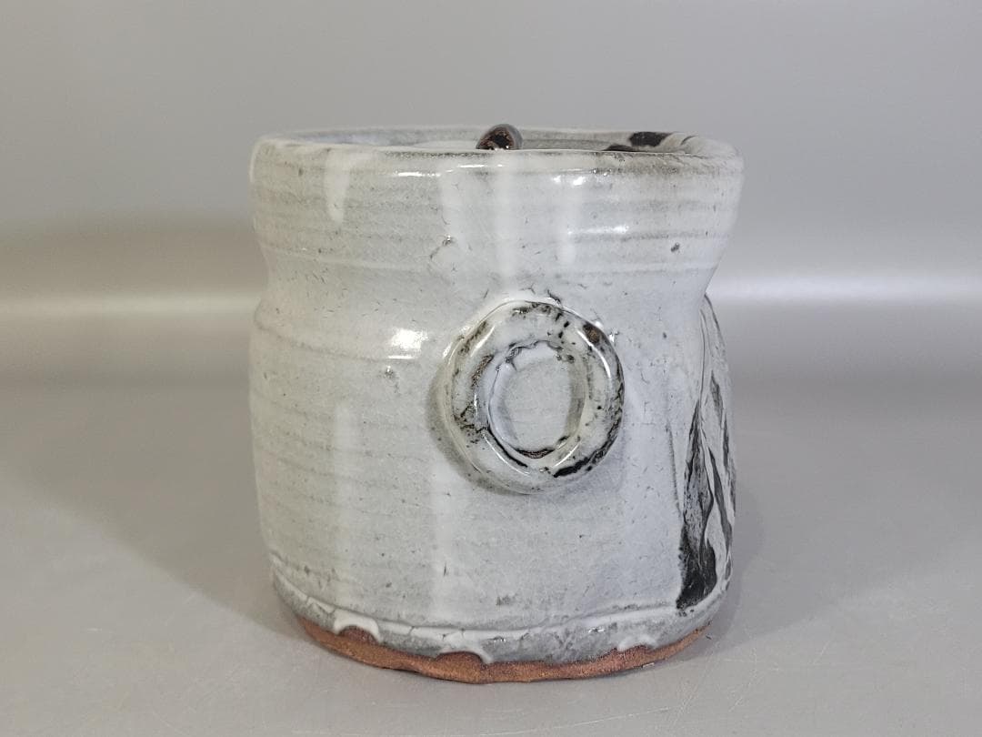 絵瀬戸 十葦文 水指 魯山人先生作 書付 美品