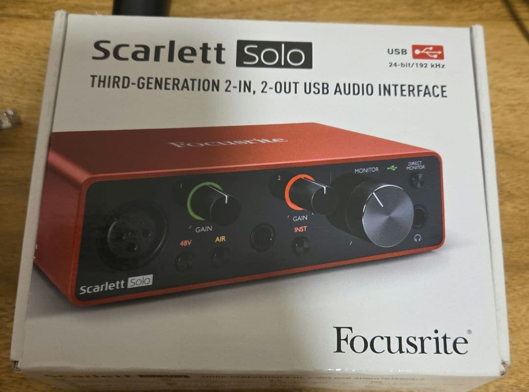 Scarlett Solo(gen3)　Focusrite　マイク、コード付き