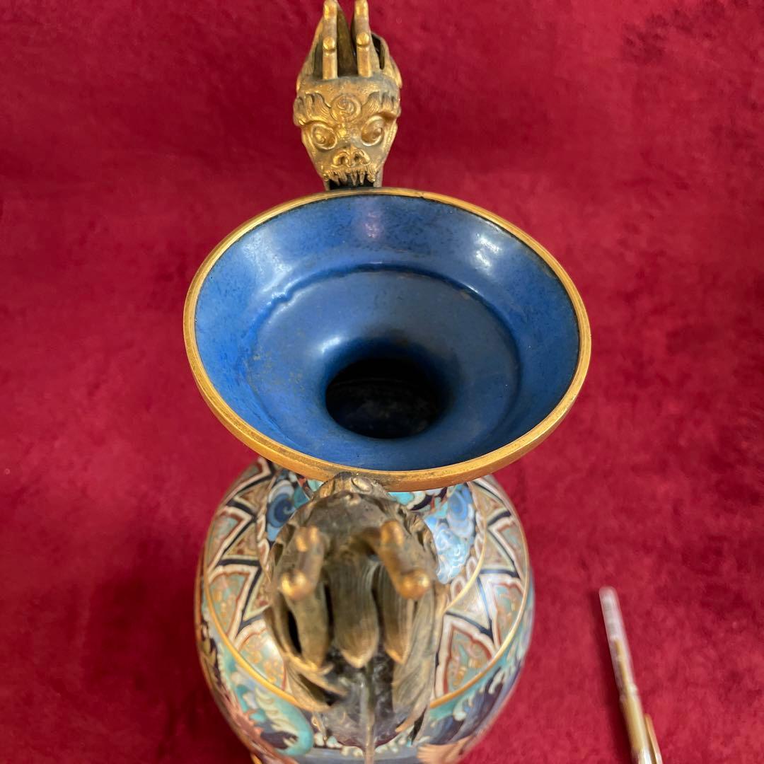 双龍、飛虎➖法蜋彩絵花瓶