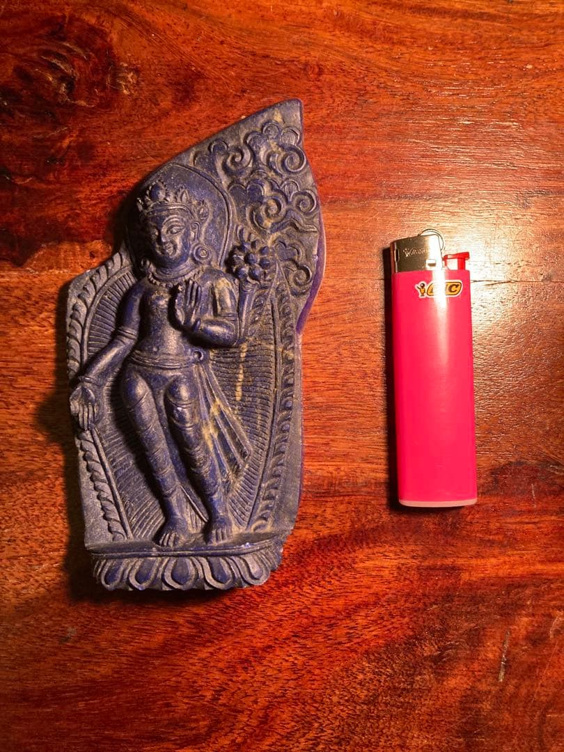 ラピスラズリ チベット密教 仏像 彫刻 天然石 一点物 252g