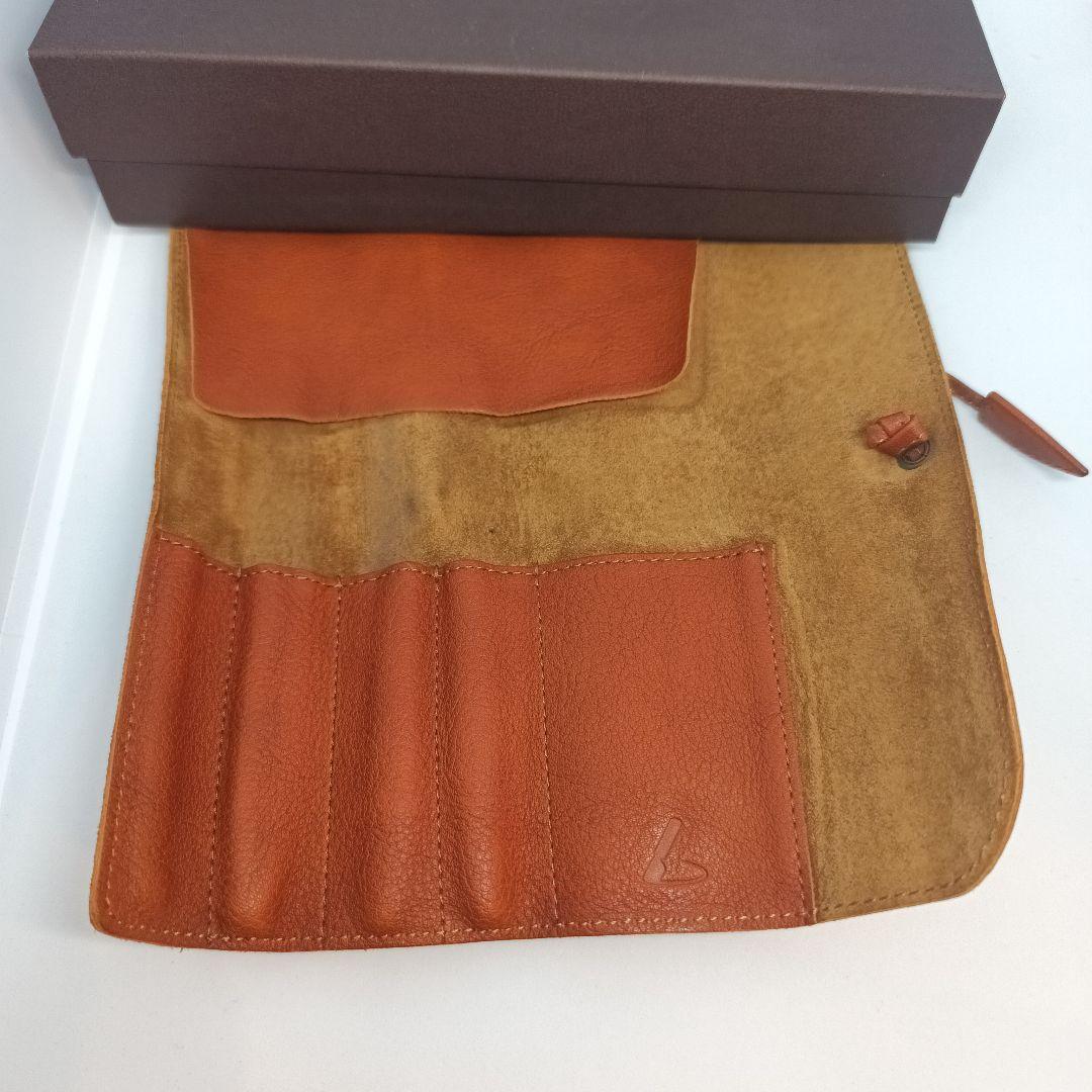 美品　土屋鞄　トーンオイル　ヌメロールペンケース　ブラウン