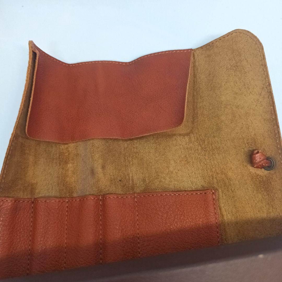 美品　土屋鞄　トーンオイル　ヌメロールペンケース　ブラウン