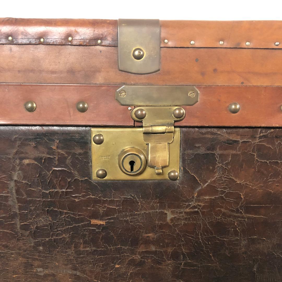 アンティーク レザー トランク