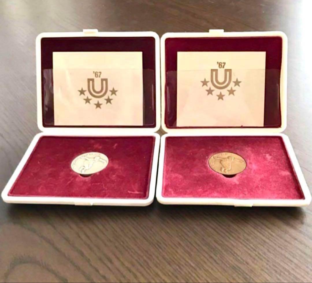 【美品】1967年 ユニバーシアード東京大会記念 銀メダル・銅メダル ③