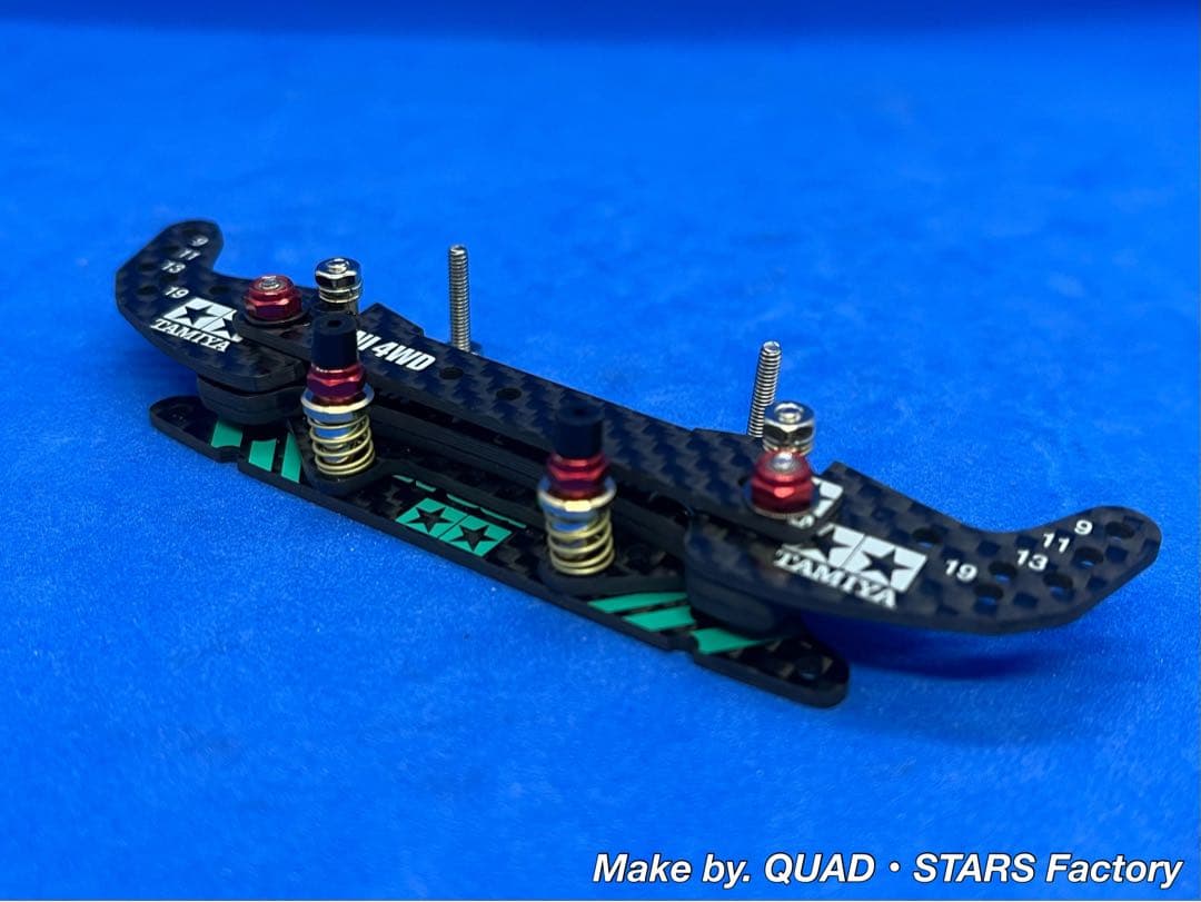 【ミニ四駆・MS用】2軸ATピボットバンパー　J-CUP2022／カーボン