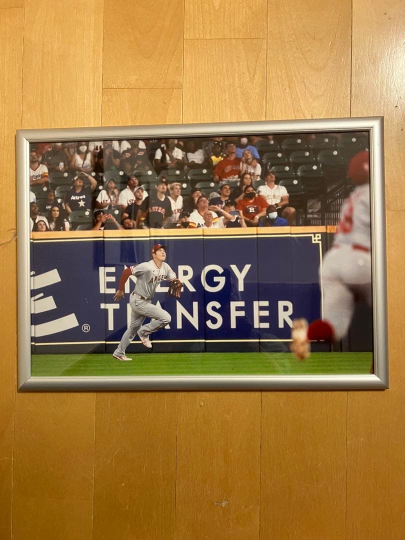 外野守備の大谷翔平　パネル40㎝×29㎝