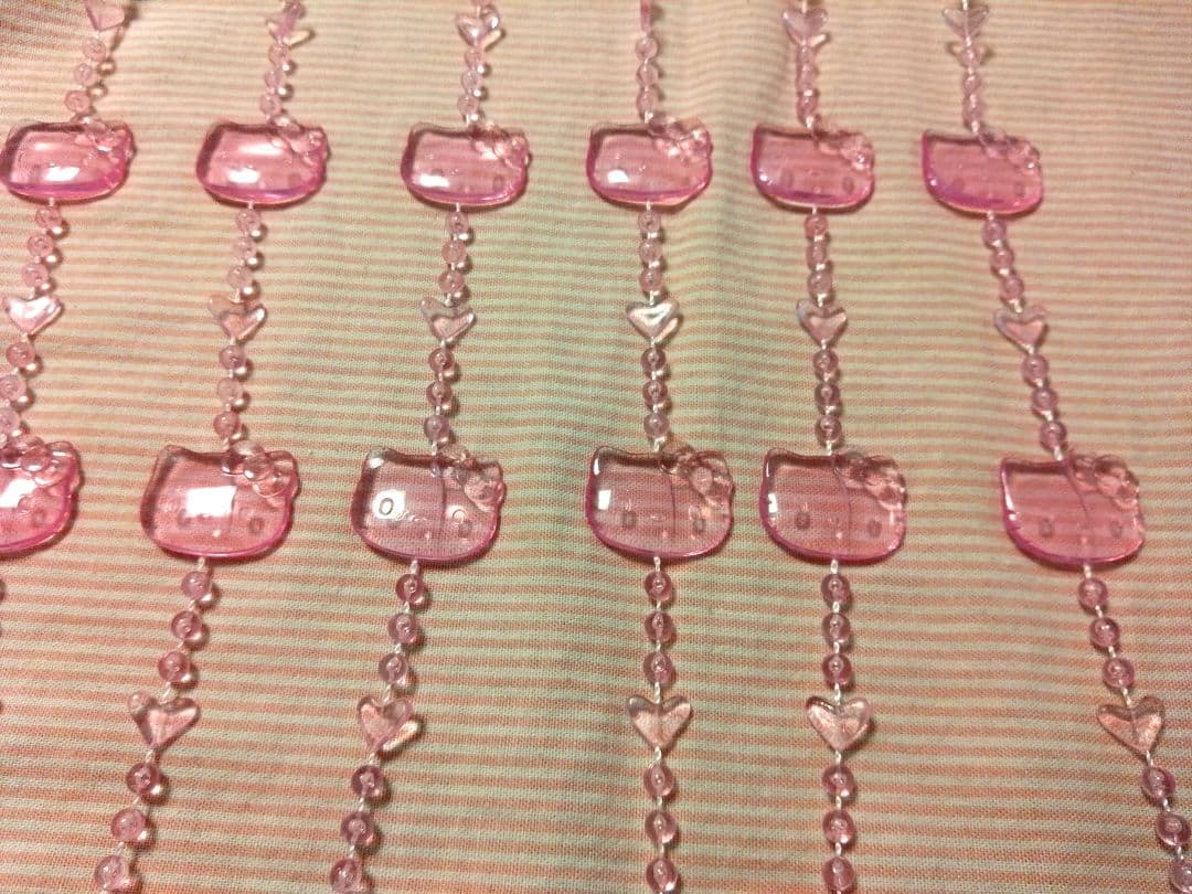 【レア】ハローキティ ビーズ のれん カーテン サンリオ レトロ