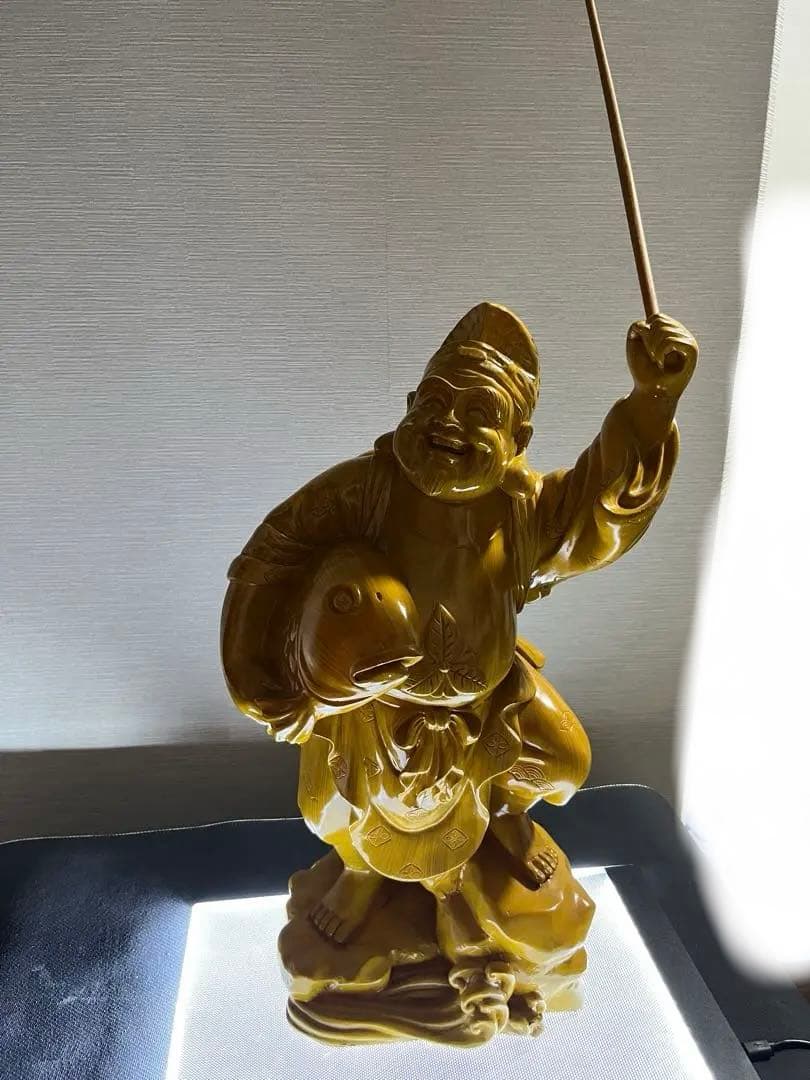 大黒天　恵比寿 二柱 二天像 仏像　置物 七福 神風水開運金運招財骨董