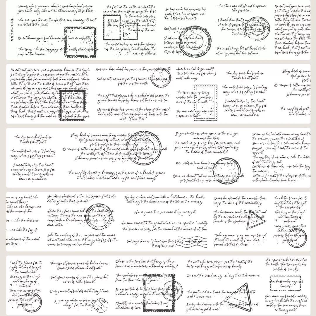 海外マスキングテープ巻売り 英字 人物マスキングテープ