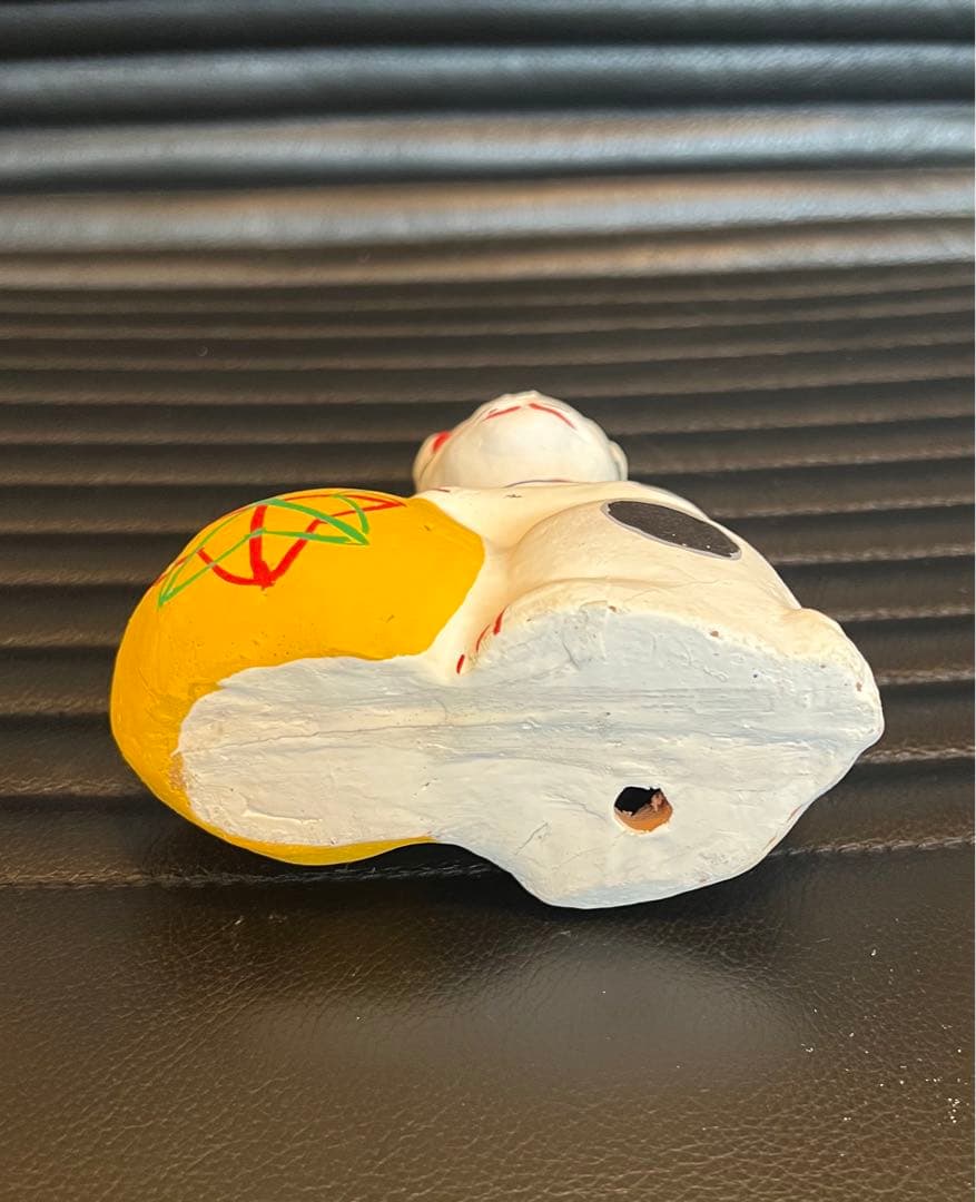 まり猫　小　三河旭土人形　高山八郎作　郷土玩具