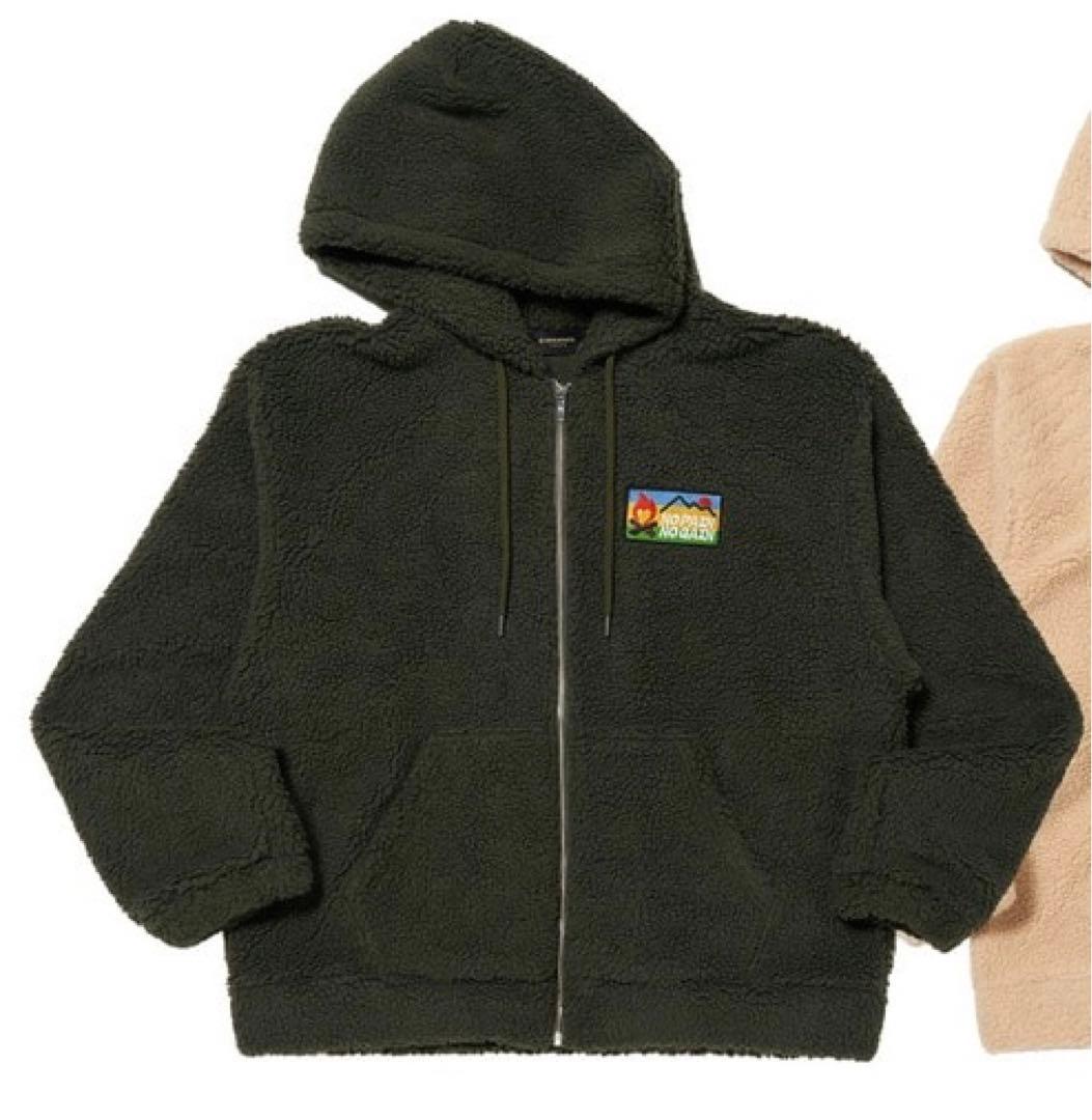 数原龍友　NPNG Patch Boa Zip Hoodie