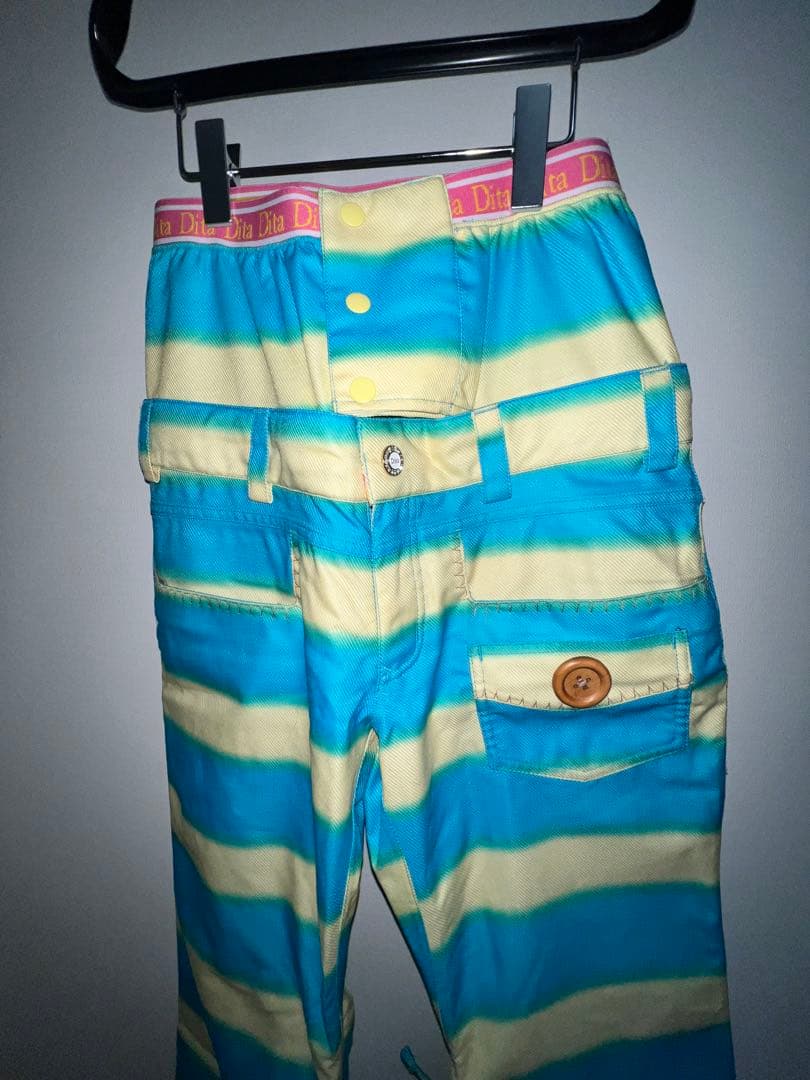 dita スノーボードパンツ　y2k 縞柄