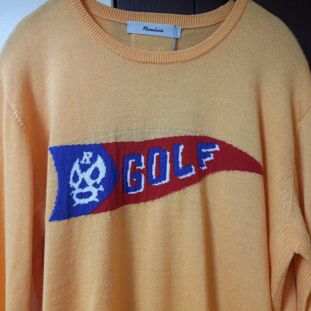 新品ラッセルノ　Russeluno Golfハイゲージニットセータ定価30800