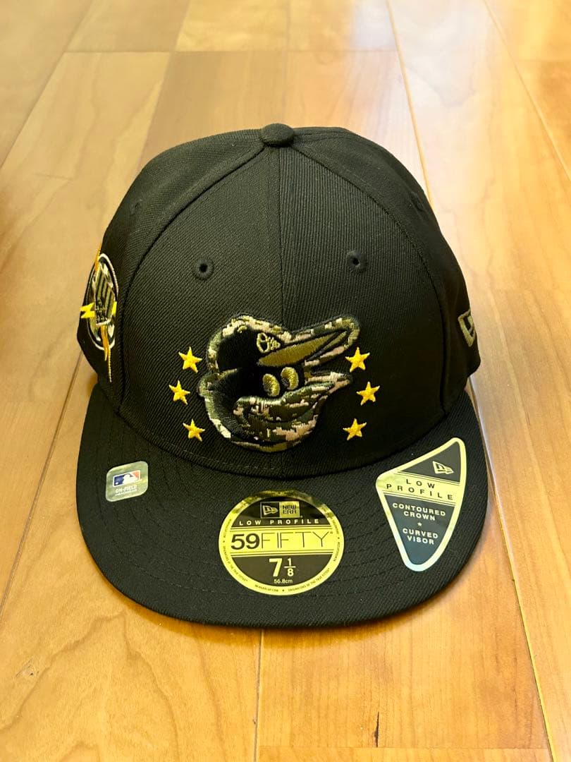 新品オリオールズニューエラ59FIFTY LPキャップ 7 1/8米国軍隊記念日