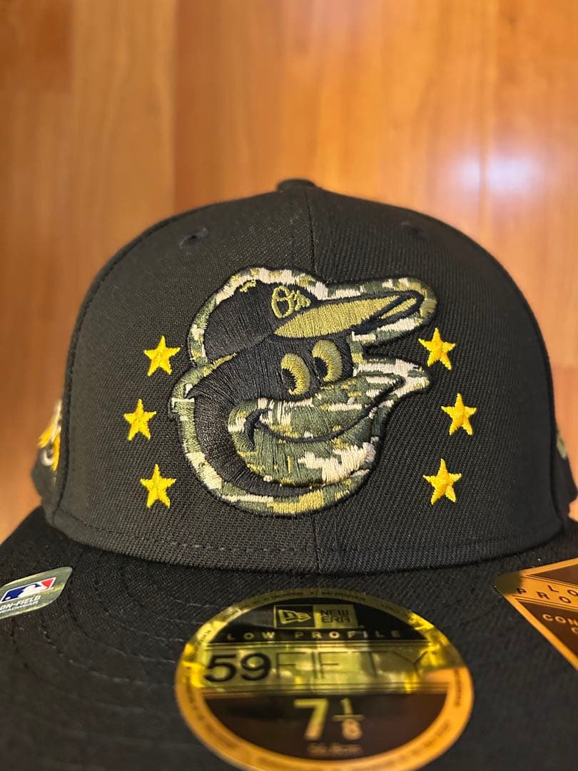 新品オリオールズニューエラ59FIFTY LPキャップ 7 1/8米国軍隊記念日