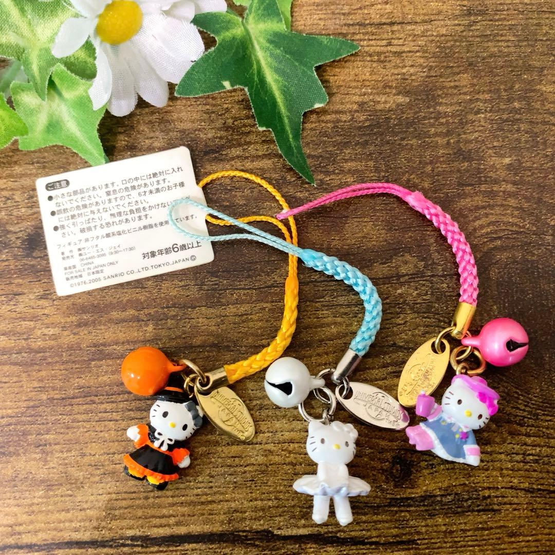 【レア】ハローキティ USJ限定　 マリリン　ウェスタン　ハロウィン根付　3点