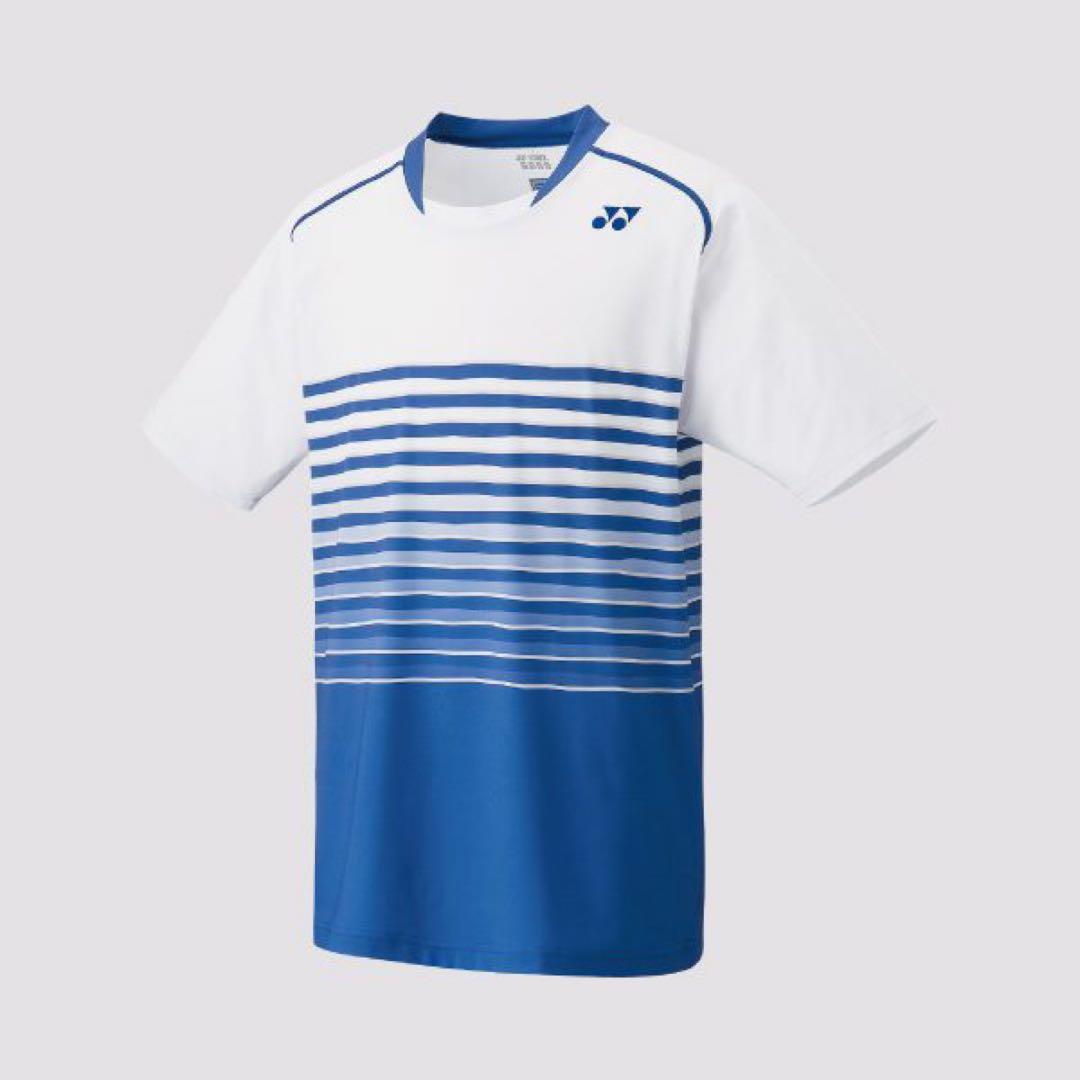 【新品未使用】YONEX バドミントンシャツ Mサイズ ホワイト/ブルー