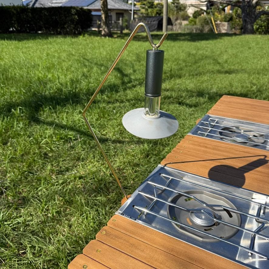 IGT対応 ウッドテーブル ラスティックパイン 真鍮 折たたみ キャンプテーブル