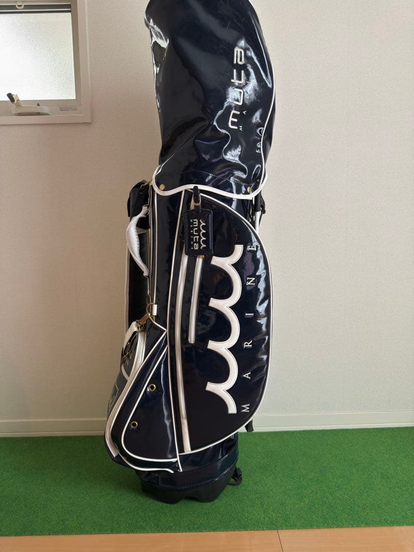 myfa ネイビー キャディバッグ　ヘッドカバー　セット　HC エナメル