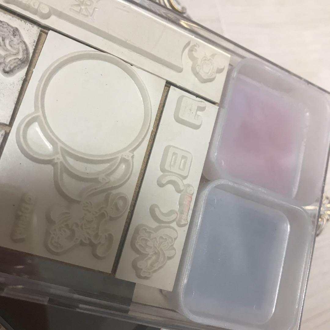 【希少】ディズニー　スタンプ　手紙　郵便　速達　曜日　日付　スタンプ台