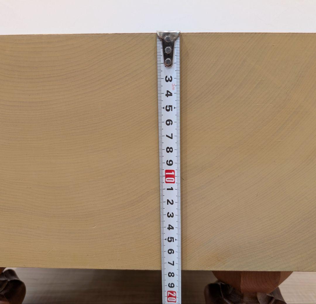 【良品】本格碁盤 5寸8分 脚付 板目 へそ付き 高級 足つき 囲碁盤