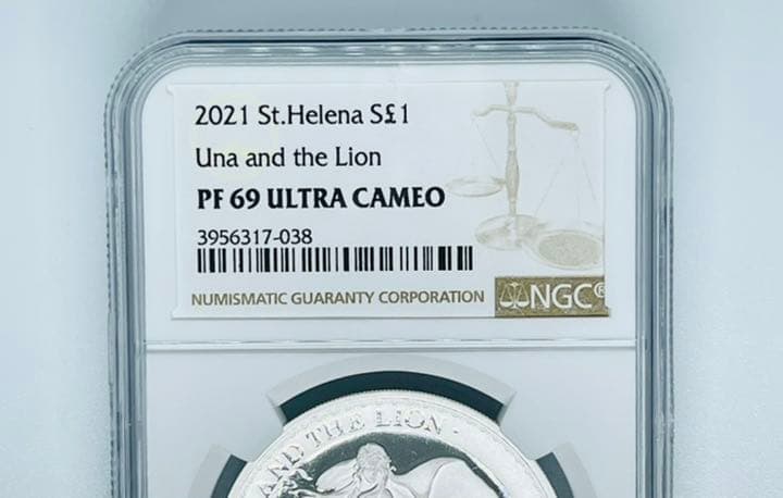 ウナとライオン 2021年 セントヘレナ 1オンス 銀貨 イギリス 2020