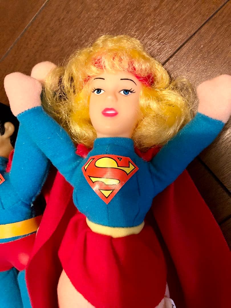 【レア】スーパーマン&スーパーガール 布製フィギュア人形2体セット