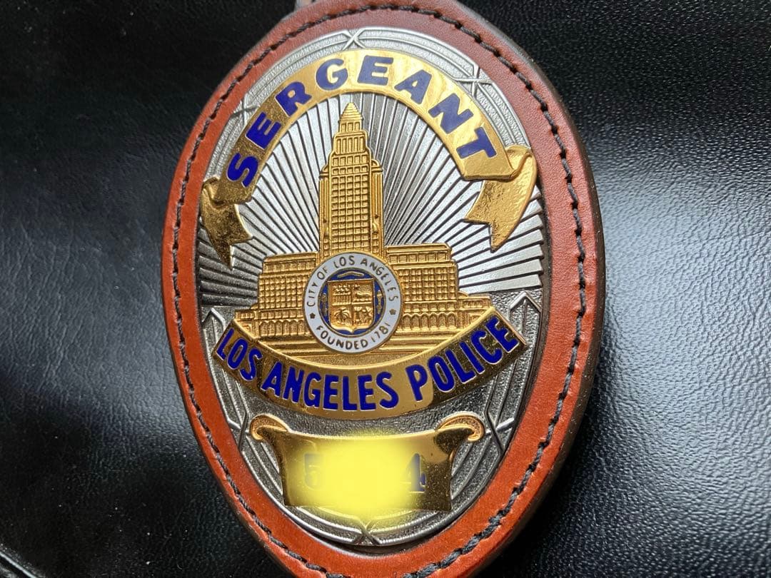 LAPD SERGENTランクバッジ SUNバッジタイプ レプリカKM企画製