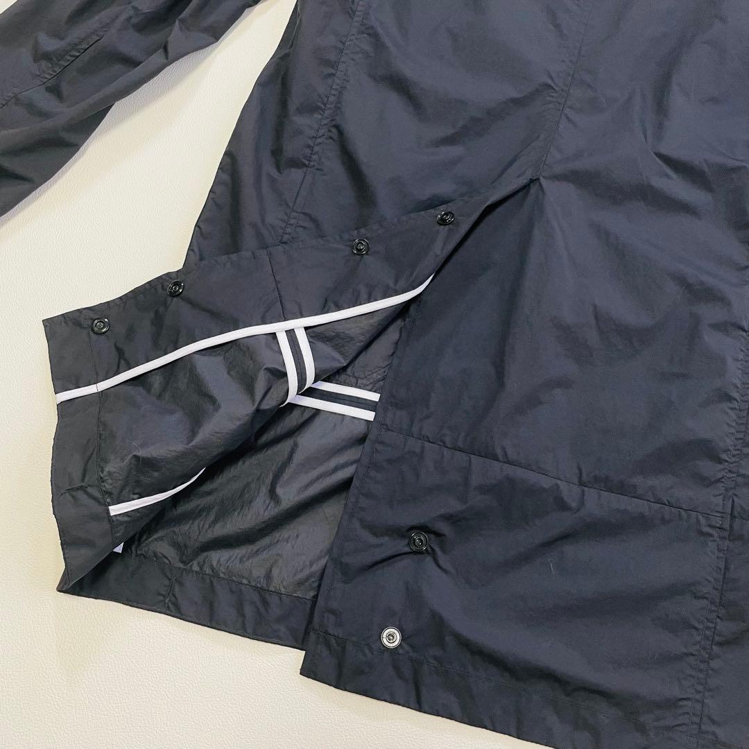 6374【美品】TFW49 ステンカラーコート　撥水　ナイロン　ブラック