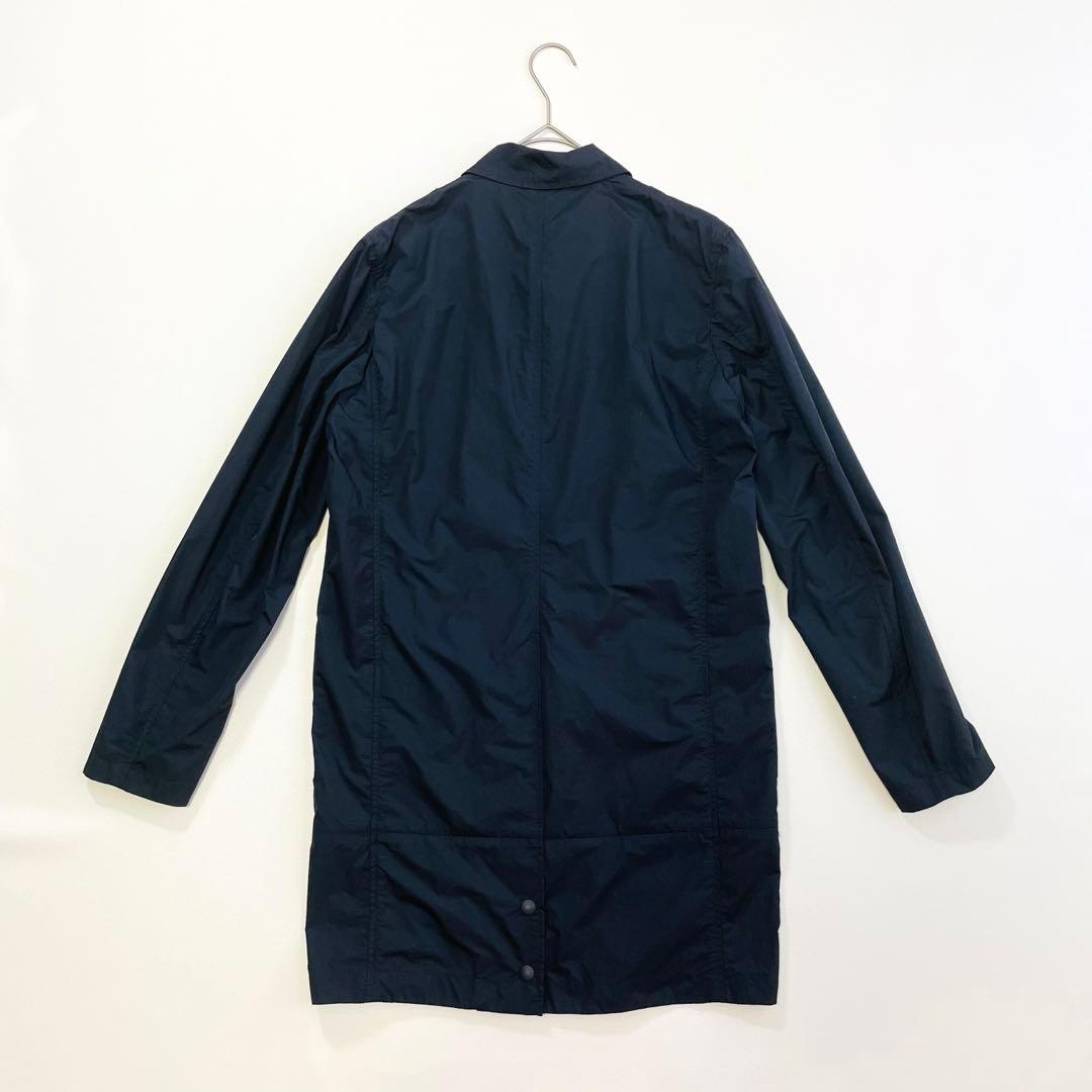 6374【美品】TFW49 ステンカラーコート　撥水　ナイロン　ブラック