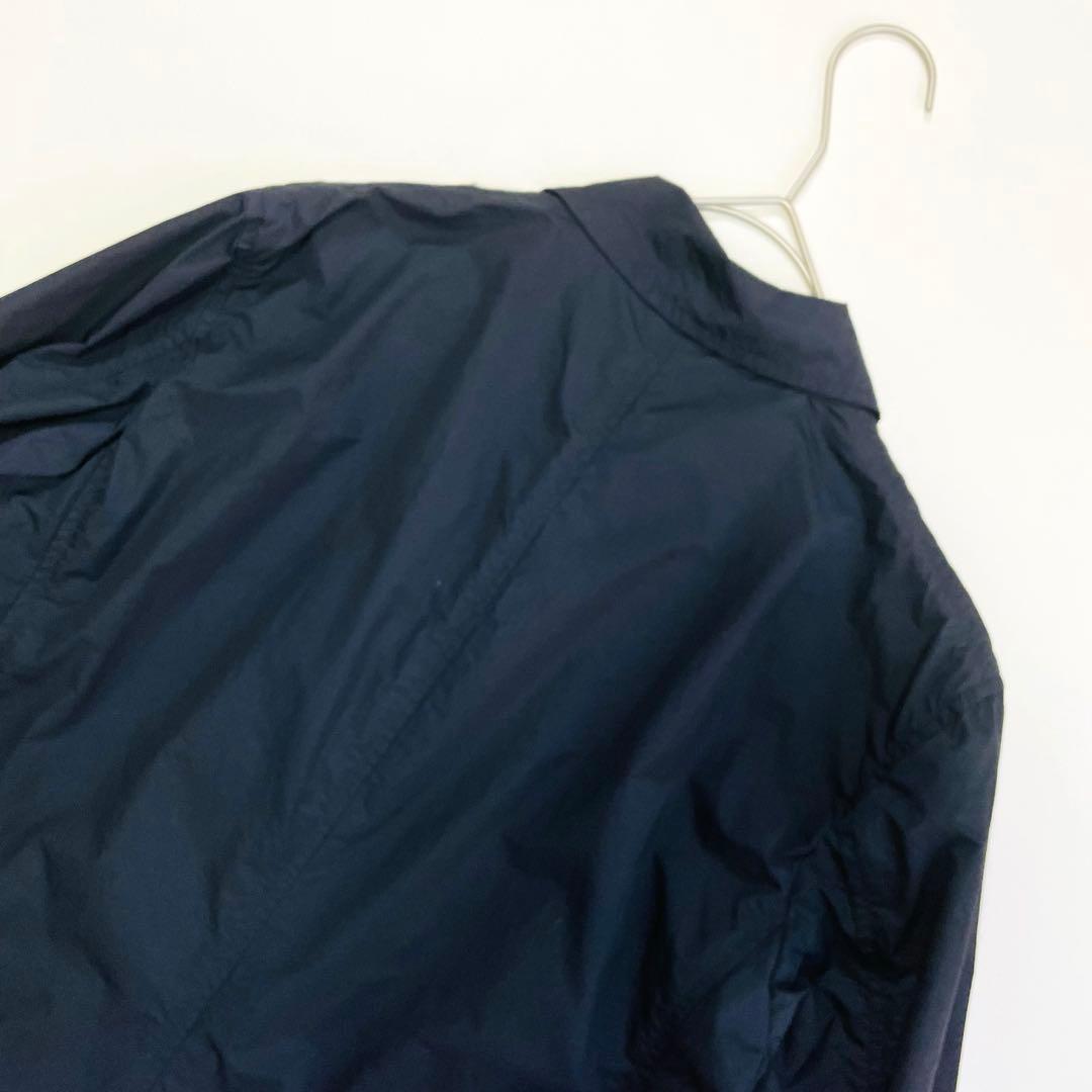 6374【美品】TFW49 ステンカラーコート　撥水　ナイロン　ブラック