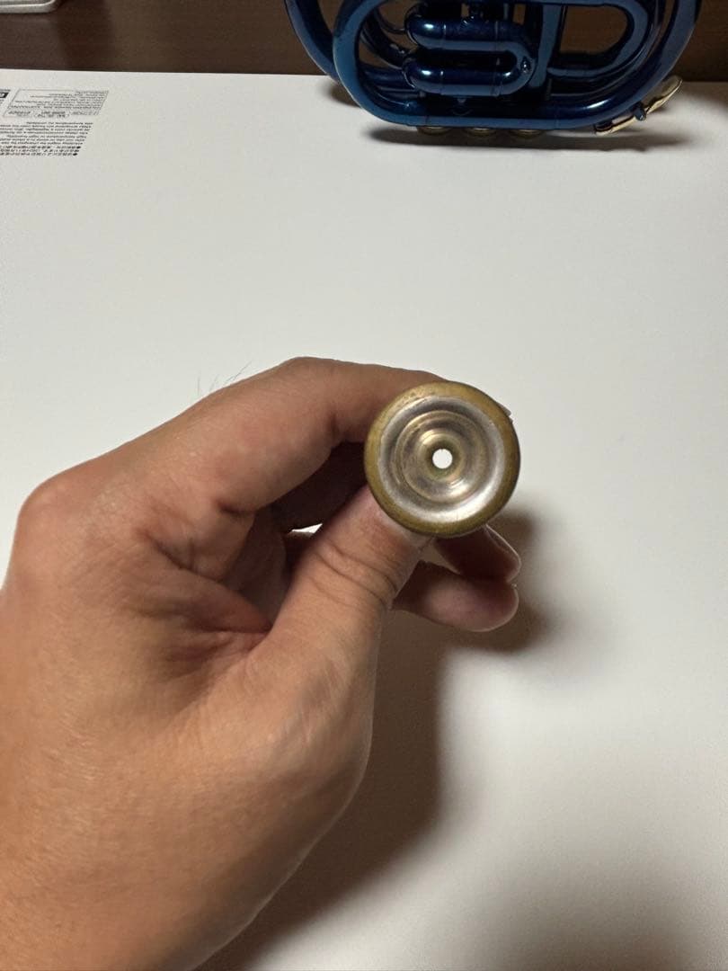 J.Michael 青 ポケットトランペット 本体 ケース付き